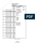 Jadwal Pelajaran Semester 1