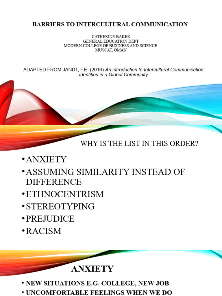 Barriers to Intercultural Communication | PDF | Stereotypes | Prejudices