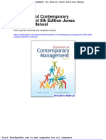 Full Download Essentials of Contemporary Management 5th Edition Jones Solutions Manual