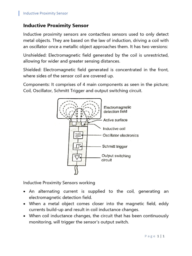 Inductive Proximity Sensor | PDF