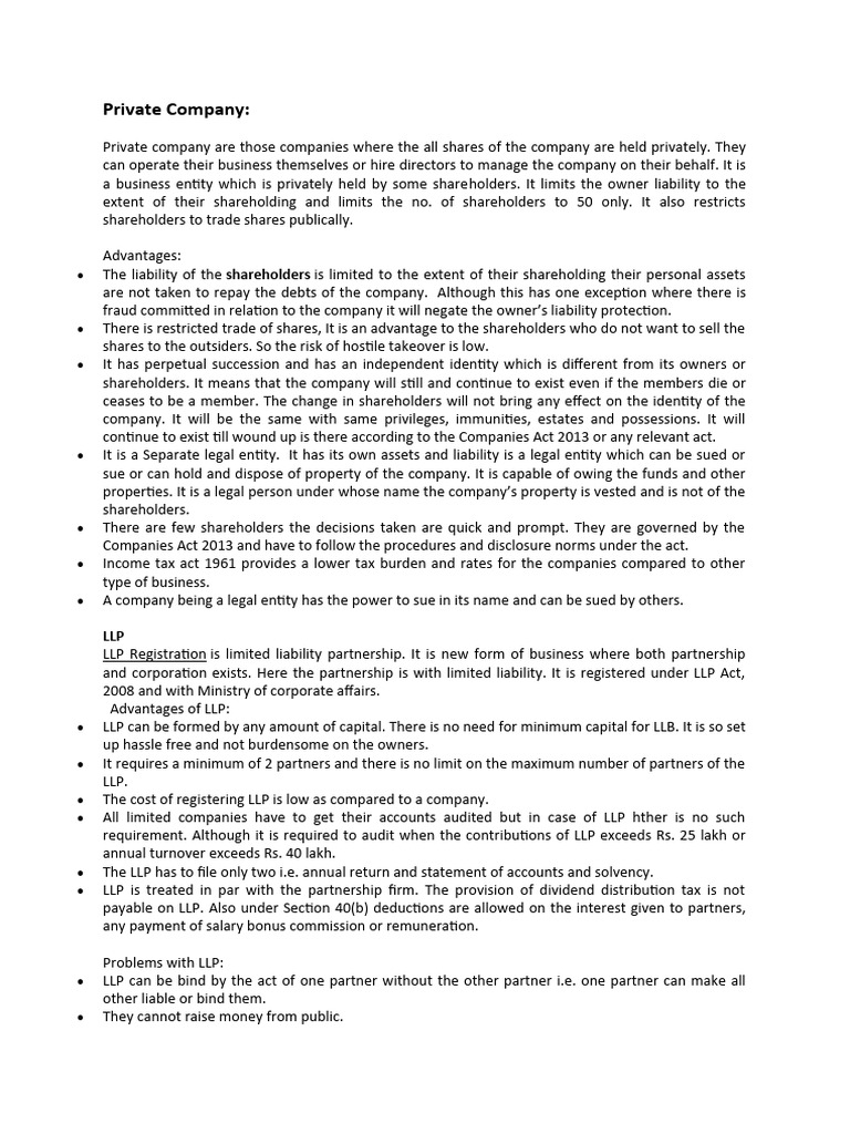 Llp vs private limited company pdf limited liability partnership