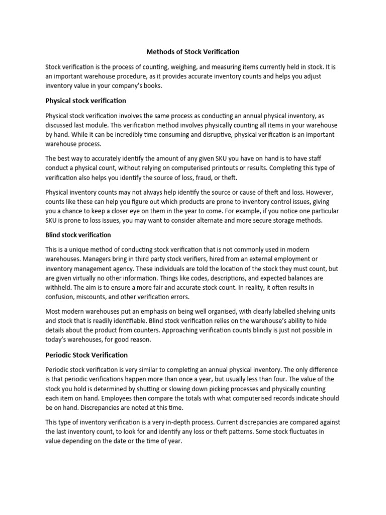 Stock Management Module 2 | PDF | Inventory | Warehouse