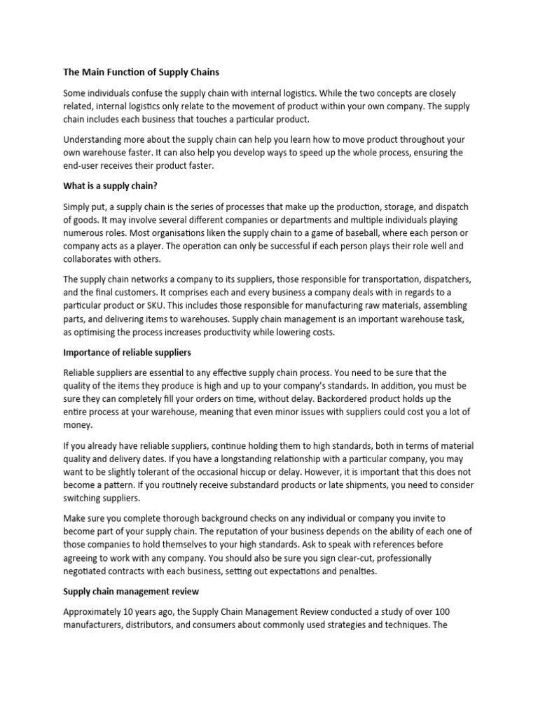 Stock Management Module 4 | PDF | Supply Chain | Supply Chain Management