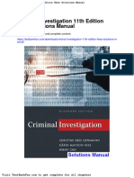 Full Download Criminal Investigation 11th Edition Hess Solutions Manual