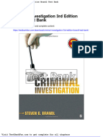 Full Download Criminal Investigation 3rd Edition Brandl Test Bank