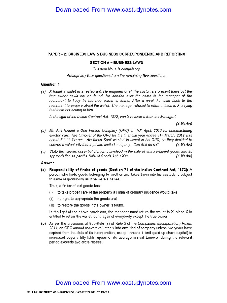 Ca Foundation Law Suggested Nov19 Pdf