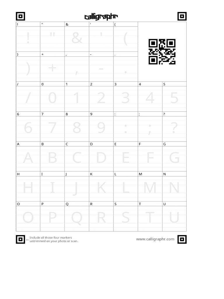 Calligraphr Template | PDF