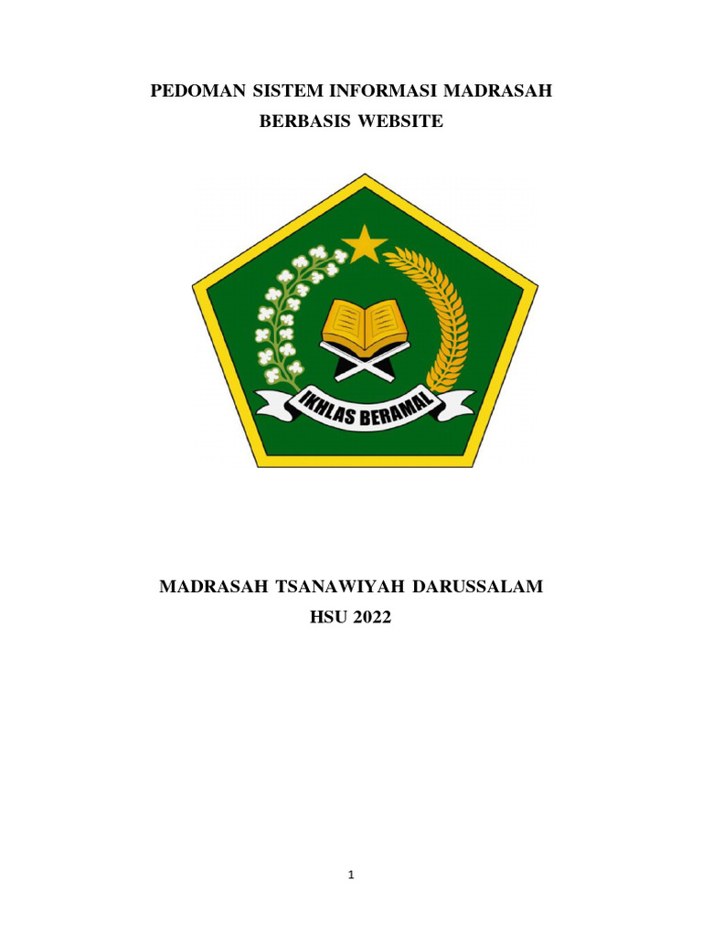 Pedoman Sistem Informasi Madrasah | PDF
