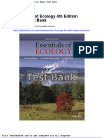 Full Download Essentials of Ecology 4th Edition Begon Test Bank