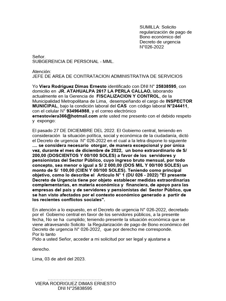 Modelo Sumilla | PDF