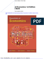 Full Download Essentials of Economics 1st Edition Mateer Test Bank