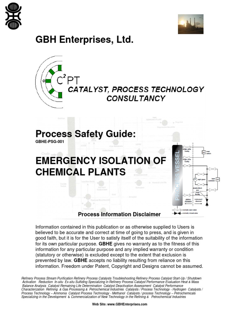 Emergency Isolation of Chemical Plants | PDF | Oil Refinery | Valve