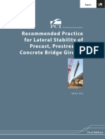 Recommended Practice For Lateral Stability of Precast, Prestressed Concrete Bridge Girders CB-02-16