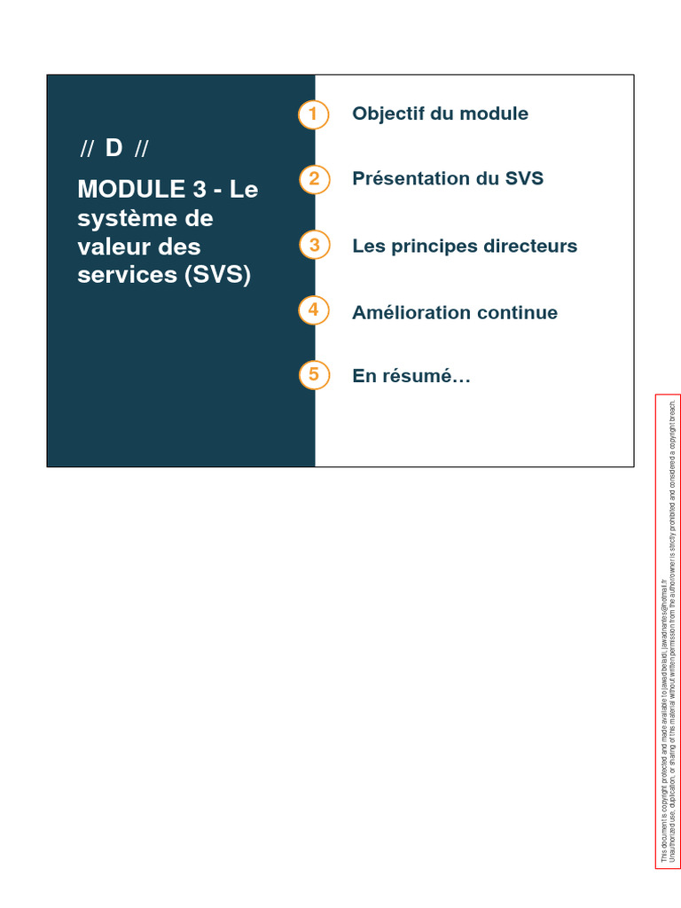 Module 3 - Le Système de Valeur Des Services (SVS) | PDF | Itil | Lean ...