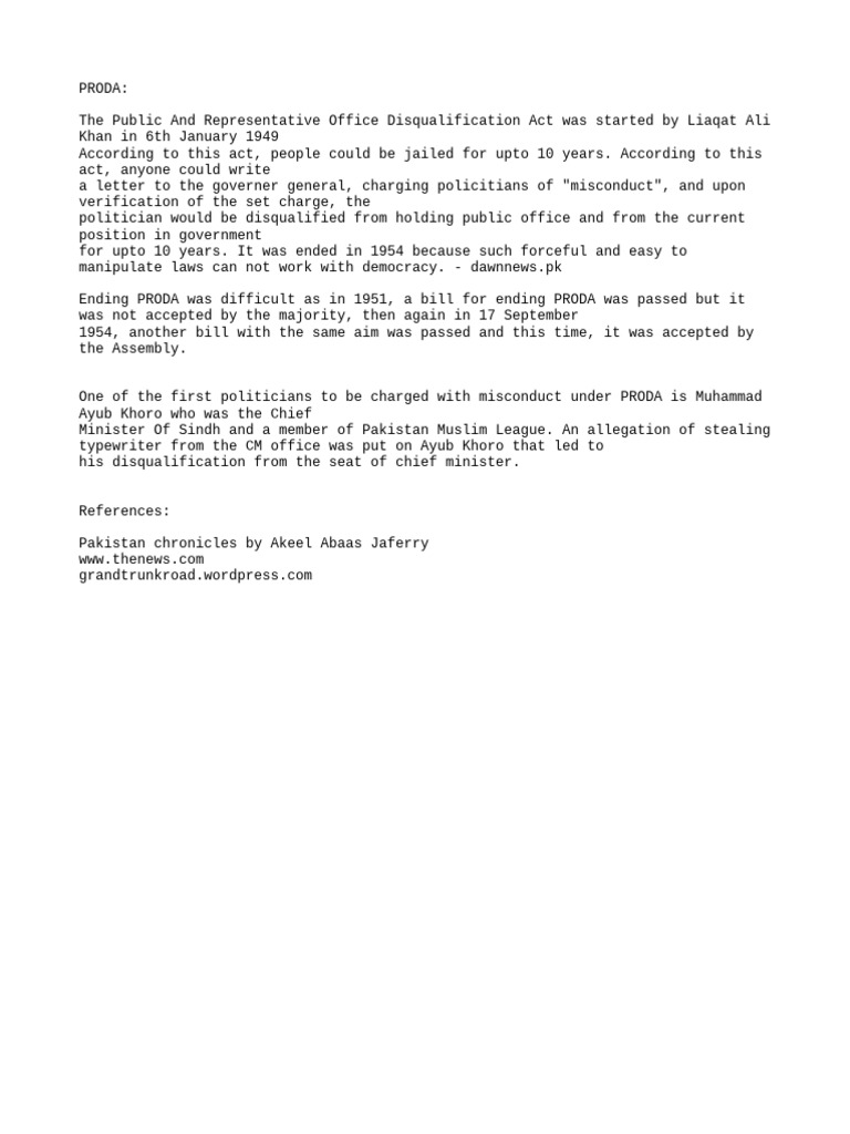 PRODA | PDF