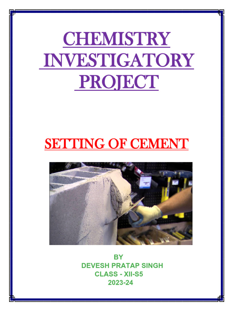 Setting of Cement PDF Cement Concrete