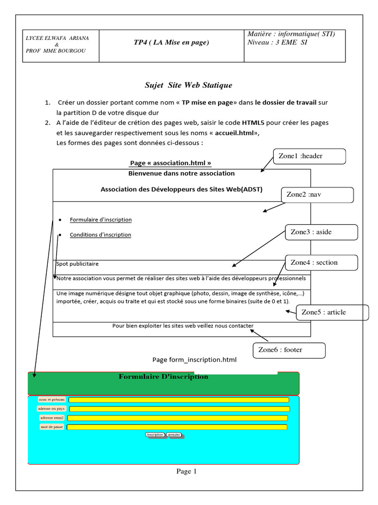 TP4 : Création d'un Site Web Statique | PDF | Internet | Internet et Web