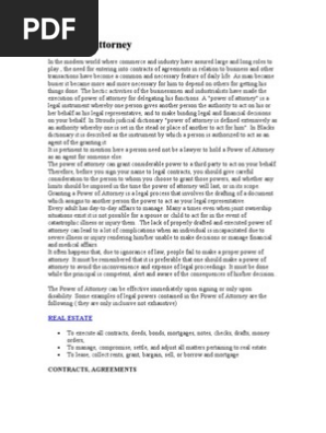 Power of Attorney