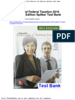 Full Download Essentials of Federal Taxation 2016 Edition 7th Edition Spilker Test Bank