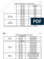 Calendario Evaluación Inicial - 2023-24