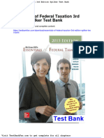 Full Download Essentials of Federal Taxation 3rd Edition Spilker Test Bank
