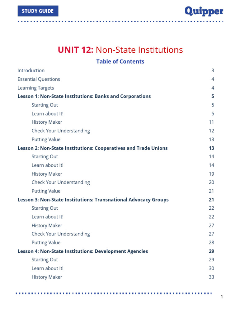 Understanding Non-State Institutions | PDF | Banks | Cooperative
