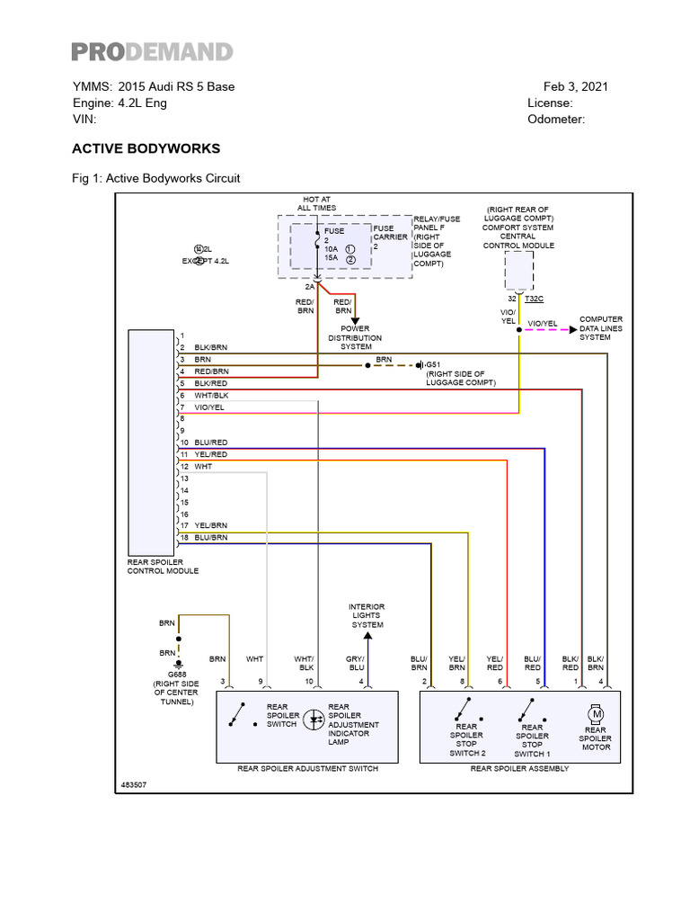 Audi RS 5 Electrical Circuit Diagrams | PDF | Fuse (Electrical) | Relay