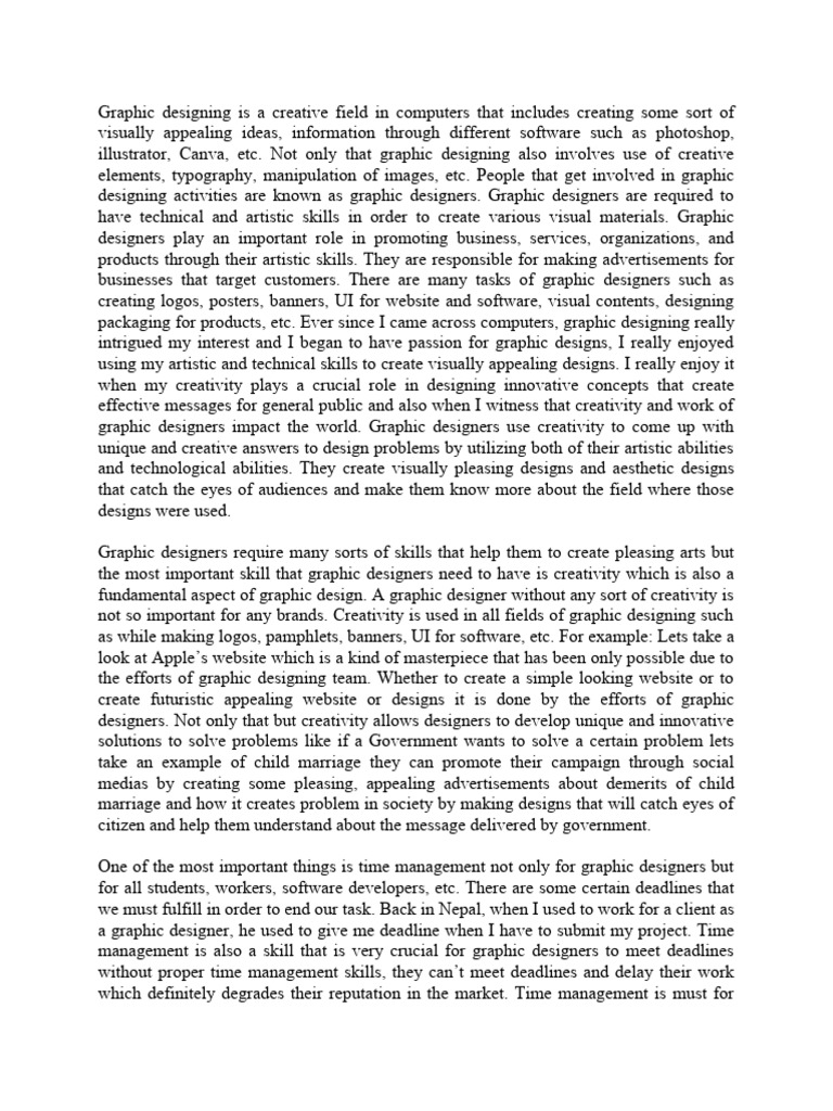 Scaffold Essay PDF Graphic Design Creativity