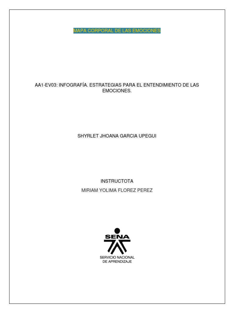 Mapa Corporal de las Emociones para Niños | PDF | Las emociones | Sicología