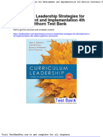 Full Download Curriculum Leadership Strategies For Development and Implementation 4th Edition Glatthorn Test Bank
