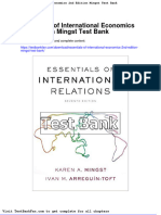 Full Download Essentials of International Economics 2nd Edition Mingst Test Bank