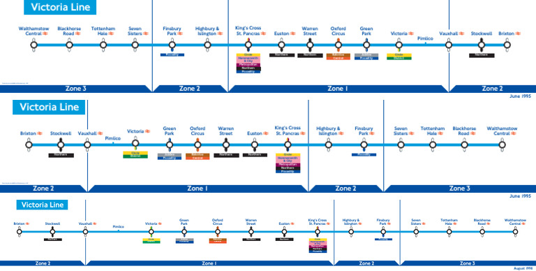 Victoria Line Map and Zone Information | PDF