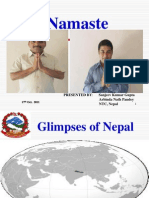 Namaste: PRESENTED BY: Sanjeev Kumar Gupta Arbinda Nath Pandey NTC, Nepal