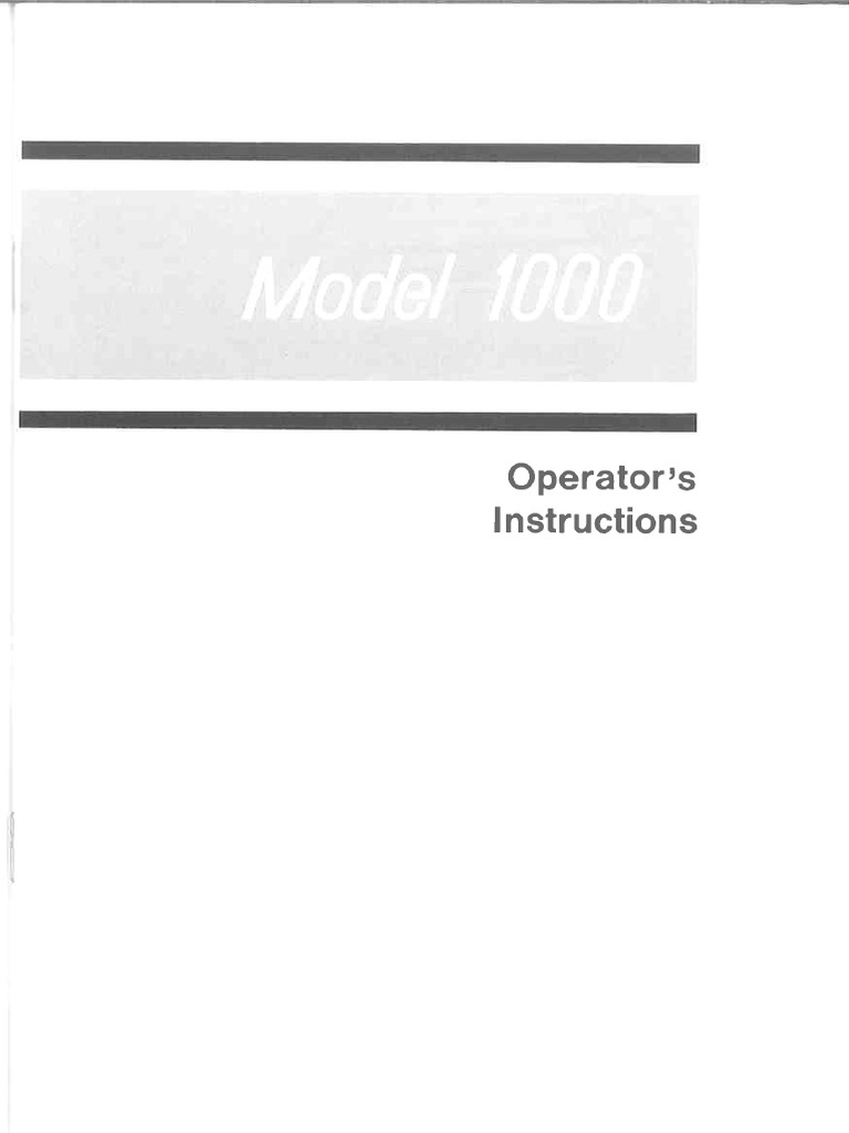 Elna 1000 Sewing Machine Instruction Manual PDF