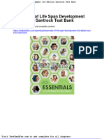 Full Download Essentials of Life Span Development 3rd Edition Santrock Test Bank