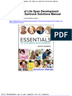 Full Download Essentials of Life Span Development 5th Edition Santrock Solutions Manual