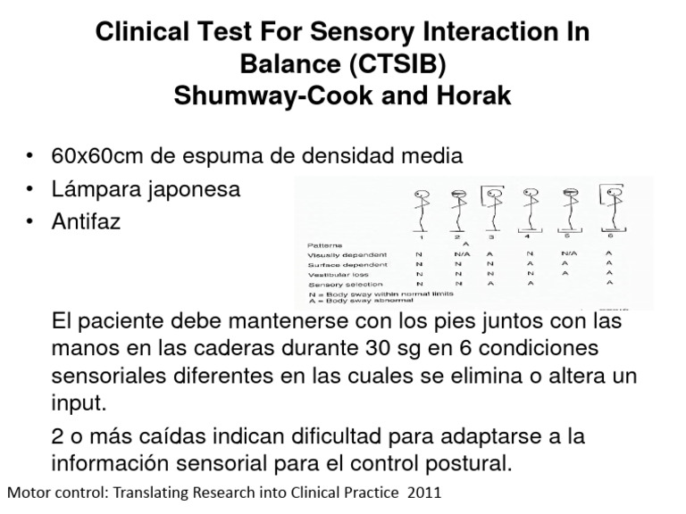Prueba CTSIB para Evaluación del Equilibrio | PDF