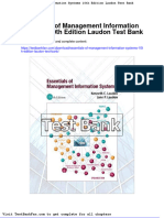 Full Download Essentials of Management Information Systems 10th Edition Laudon Test Bank