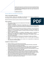 Avis de Vacance de Poste - Directeur Adjoint Des Technologies de L'information