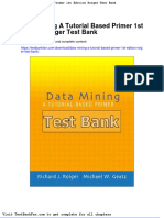 Full Download Data Mining A Tutorial Based Primer 1st Edition Roiger Test Bank