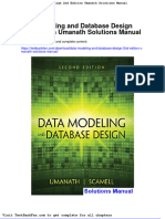 Full Download Data Modeling and Database Design 2nd Edition Umanath Solutions Manual