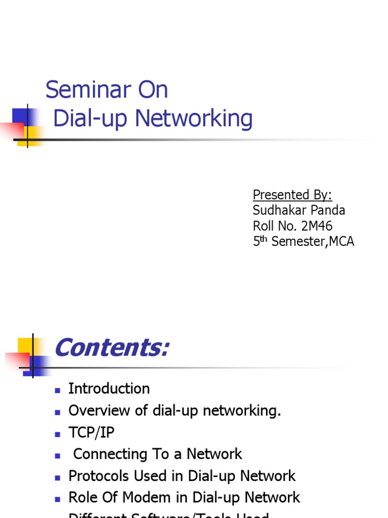 Dial Up Networking Communications Protocols Computer Network