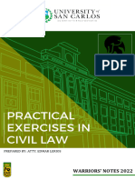 Warriors Notes 2022 Practical Exercises in Civil Law