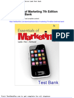 Full Download Essentials of Marketing 7th Edition Lamb Test Bank