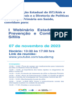 Convite Webinario Sobre Sifilis 07 11 2023