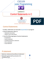 CSE-109 Control Statements