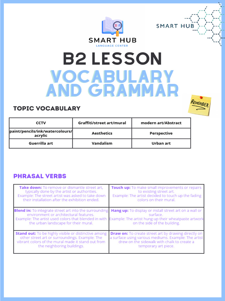 B2 English Lesson Plan Pdf Street Art Mural