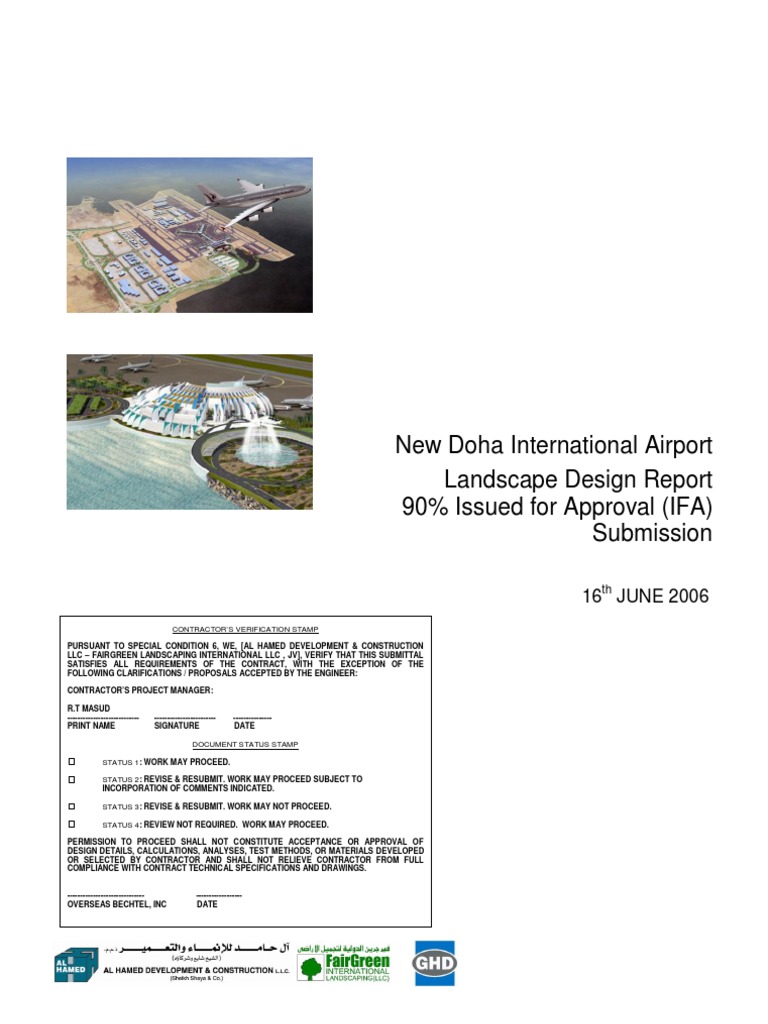 NDIA Landscape Design Report IFA Summary | PDF | Airport | Doha