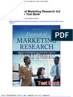 Full Download Essentials of Marketing Research 3rd Edition Hair Test Bank