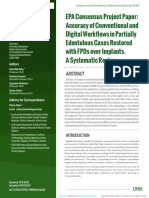 EPA Consensus Project Paper Accuracy of Conventional and Digital Workflows in Partially Edentulous Cases Restored With FPDs Over Implants A Systematic Review